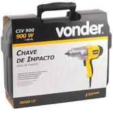 Chave de Impacto Elétrica Encaixe de 1/2" 127V Vonder 900W Fixar Soltar Porcas Parafusos Sextavados